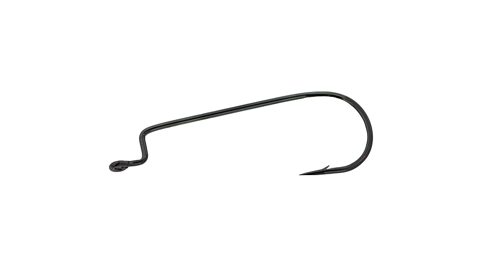 Lazer Sharp Round Bend Worm Hook,Platinum Black,G-Pack Hooks L091GH-1/0