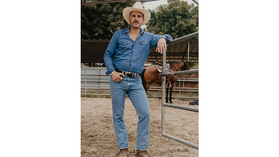 Lejon Wild Bill II Leather Belt - Mens, Black, 42, VB-8221-42