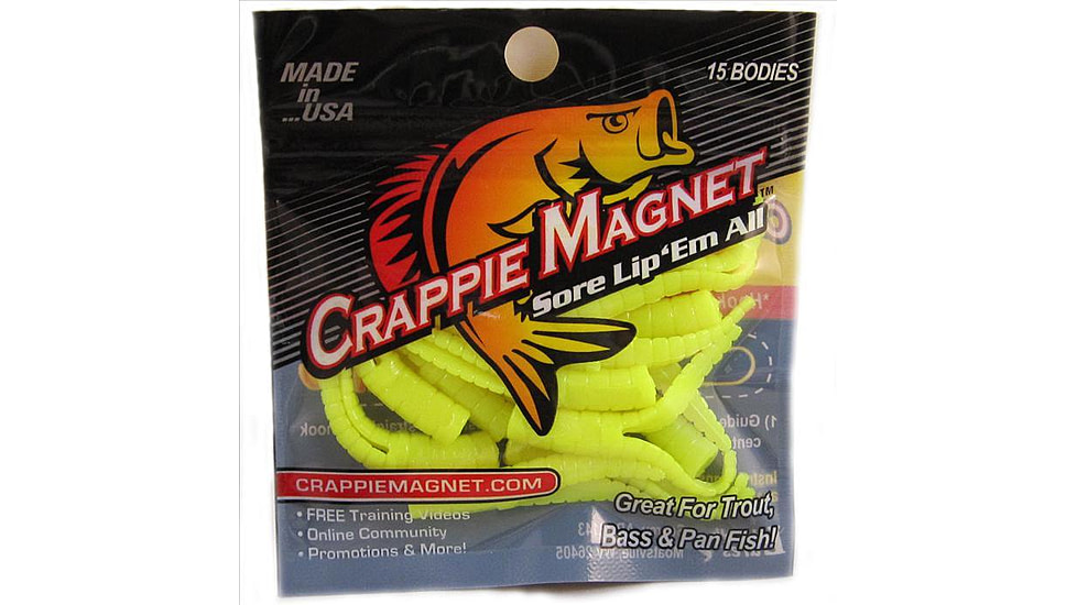 Leland Crappie Magnet 15 Pc. Body Pack, Chartreuse, 87272