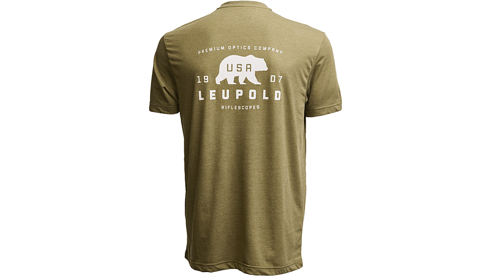 Leupold Bear Badge Graphic T-Shirt, Large, Light Olive, 186487