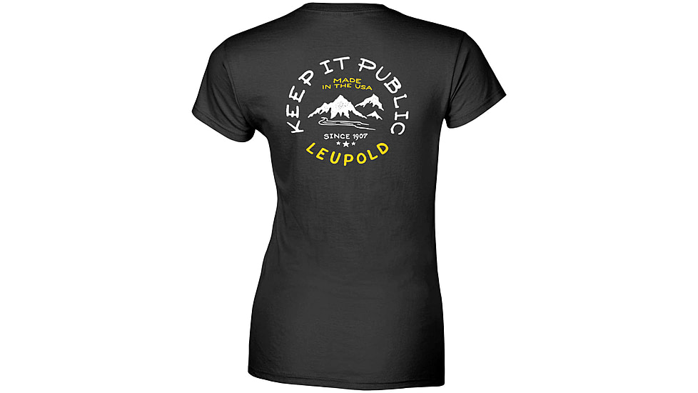 Leupold Keep It Public Premium Short Sleeve Shirt - Womens, Cotton/Poly Blend, Black, 2XL 175185