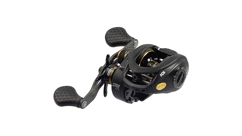 Lew's American Hero Spinning Rod, 6ft 6in 2-PC, Medium, Fast, IM6 Graphite Rod, Stainless Steel Guides and Inserts, EVA Split-Grip, No Foul Hook Keeper, Black/Blue, AH66MSG3-2