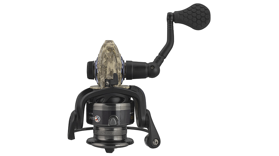 Lew’s American Hero Camo Spinning Reel, SZ 300 Reel, 5+1 Bearings, 6.2-1 Ratio, 1-PC Graphite Frame, Oiled Felt Multi-Disc Drag, Camo/Black, Clam Pack, AHC300G2C