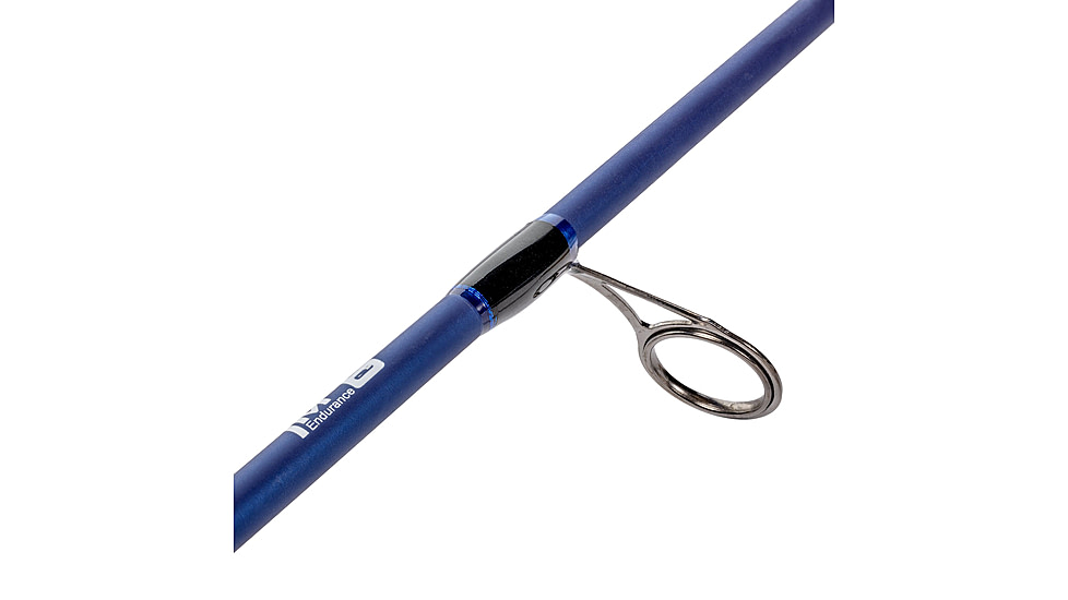 Lew’s American Hero Spinning Rod, 6ft 2-PC, Medium-Light, Fast, IM6 Graphite Rod, Stainless Steel Guides and Inserts, EVA Split-Grip, No Foul Hook Keeper, Black/Blue, AH60MLSG3-2