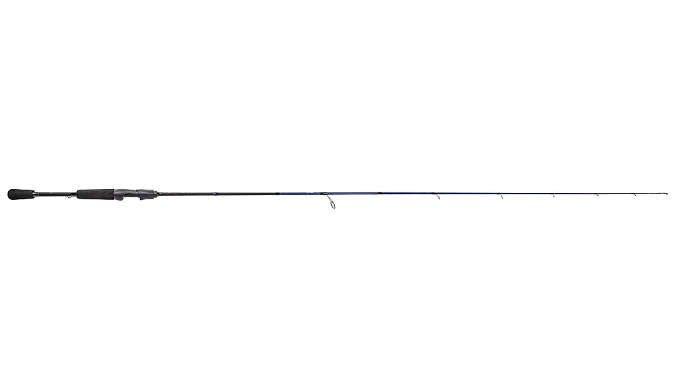 Lew’s American Hero Spinning Rod, 6ft 2-PC, Medium-Light, Fast, IM6 Graphite Rod, Stainless Steel Guides and Inserts, EVA Split-Grip, No Foul Hook Keeper, Black/Blue, AH60MLSG3-2