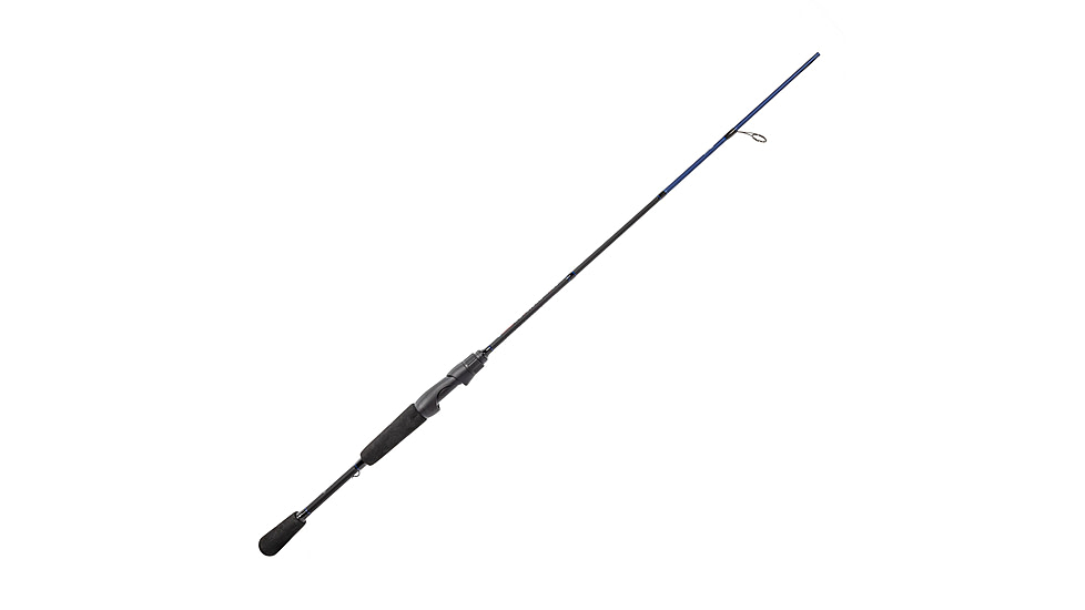 Lew’s American Hero Spinning Rod, 6ft 6in 2-PC, Medium, Fast, IM6 Graphite Rod, Stainless Steel Guides and Inserts, EVA Split-Grip, No Foul Hook Keeper, Black/Blue, AH66MSG3-2