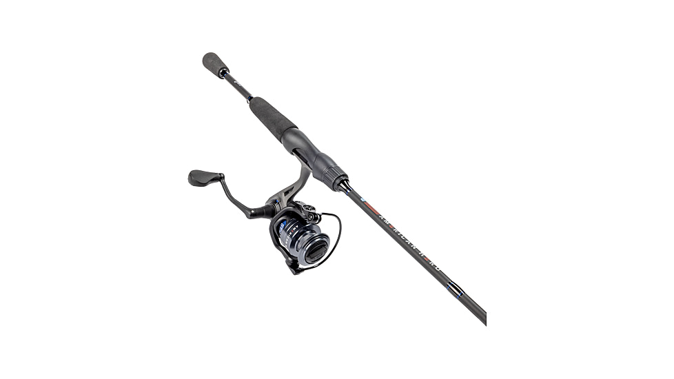 Lew’s American Hero Spinning Reel and Rod Combo, 6ft 2-PC Medium-Light  Fast IM6 Graphite Rod, SZ 200 Reel, 4+1 Bearings, 6.2-1 Ratio, Speed Gears, Gray/Black/Blue, AH2060MLSG2-2