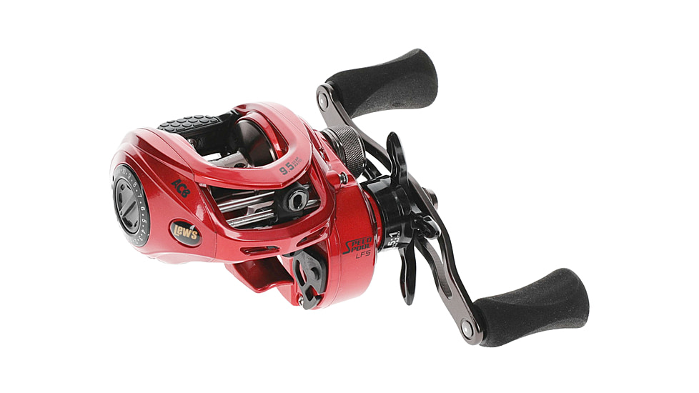 Lew’s HyperSpeed LFS Baitcast Reel, LH Retrieve, 9.5-1 Ratio, 9+1 Bearings, HS1-9.5L