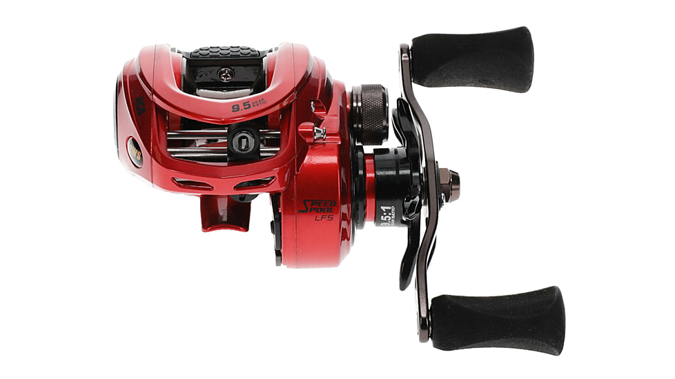 Lew’s HyperSpeed LFS Baitcast Reel, LH Retrieve, 9.5-1 Ratio, 9+1 Bearings, HS1-9.5L