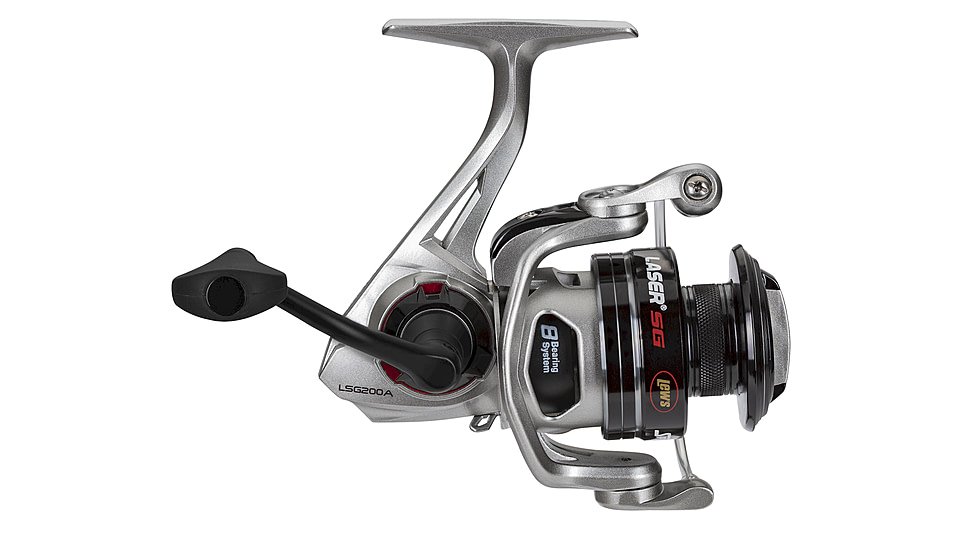 Lew’s Laser SG Spinning Reel, SZ 200, 5.2-1 Ratio, 7+1 Bearings, Clam Pack, LSG200AC