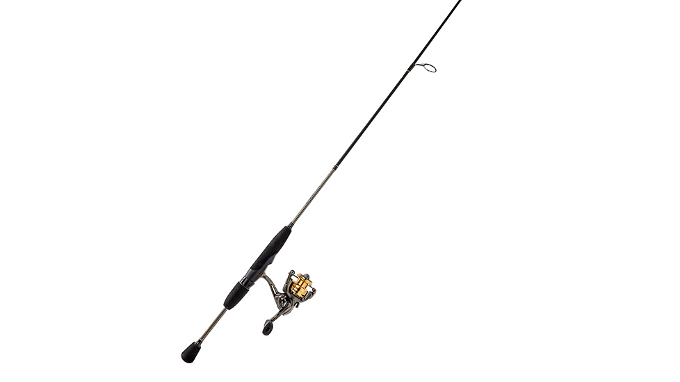 Lew’s Laser Lite Spinning Reel and Rod Combo, 6ft 6in, 2-PC IM6 Rod w/ Ultra-Light  and Fast, SZ 100 Reel, 3+1 Bearings, 5.1-1 Ratio, Metallic Gray/Gold/Black, LLS1066ULG2-2