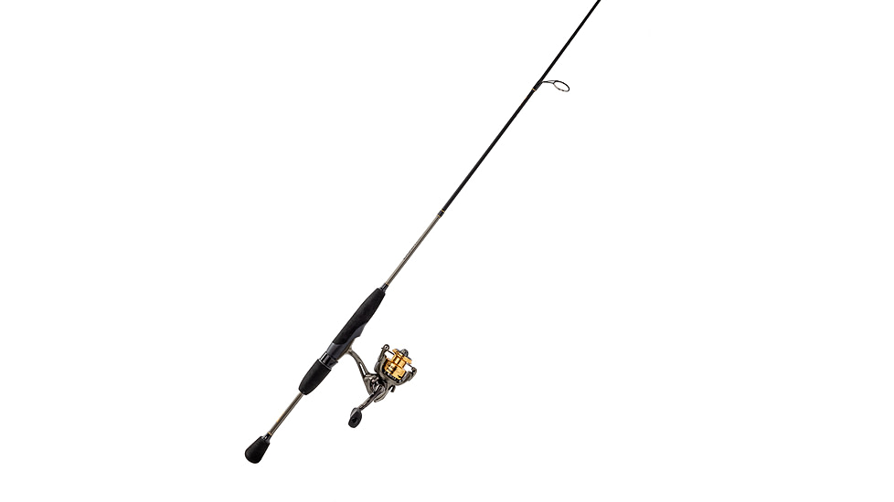 Lew’s Laser Lite Spinning Reel and Rod Combo, 7ft, 2-PC IM6 Rod w/ Light  and Fast, SZ 100 Reel, 3+1 Bearings, 5.1-1 Ratio, Metallic Gray/Gold/Black, LLS1070LG2-2