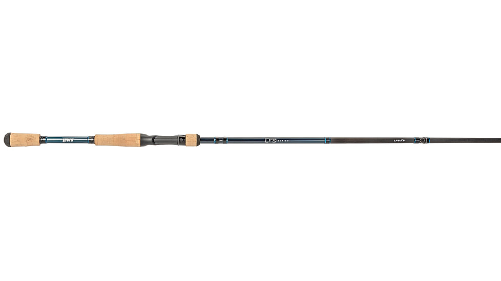 Lew’s LFS Casting Rod, 7ft 1in, 1-PC Rod w/ Heavy  and Fast, LFS-X3 Blank, Cork Split-Grip, Fuji Concept O Guides, Full Contact Reel Seat, Blue/Black, LFS71H