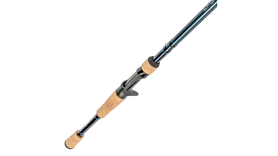 Lew’s LFS Casting Rod, 7ft, 1-PC Rod w/ Medium  and Fast, LFS-X3 Blank, Cork Split-Grip, Fuji Concept O Guides, Full Contact Reel Seat, Blue/Black, LFS70M