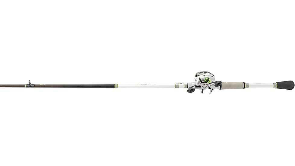 Lew’s MACH 1 Baitcast Reel and Rod Combo, 7ft, 1-PC IM7 Graphite Rod, Medium, Fast, 7+1 Bearings, 7.5-1 Ratio, LH Retrieve, White/Black/Gray/Green, MH1SHL70MG3