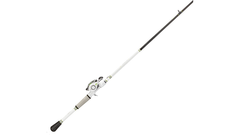 Lew’s MACH 1 Baitcast Reel and Rod Combo, 7ft, 1-PC IM7 Graphite Rod, Medium, Fast, 7+1 Bearings, 7.5-1 Ratio, LH Retrieve, White/Black/Gray/Green, MH1SHL70MG3