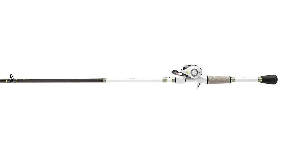 Lew’s MACH 1 Baitcast Reel and Rod Combo, 7ft, 1-PC IM7 Graphite Rod, Medium, Fast, 7+1 Bearings, 7.5-1 Ratio, RH Retrieve, White/Black/Gray/Green, MH1SH70MG3