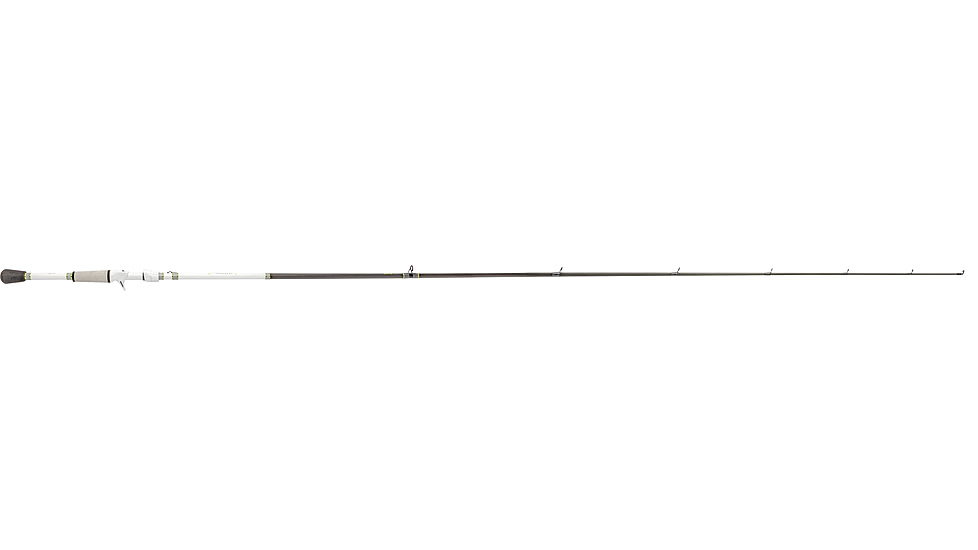 Lew’s MACH 1 Casting Rod, 6ft 8in, 1-PC IM7 Graphite Rod w/ Medium  and Moderate-Fast, Winn Dri-Tac Split-Grip, Graphite Skeletal Reel Seat, White/Black/Green, M1TWJBR