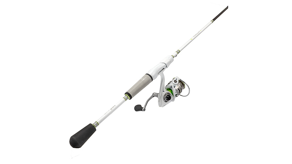 Lew’s MACH 1 Spinning Reel and Rod Combo, 7ft, 2-PC IM7 Graphite Rod, Medium, Fast, SZ 300 Reel, 9+1 Bearings, 6.2-1 Ratio, White/Black/Gray/Green, MH3070MFSG3-2