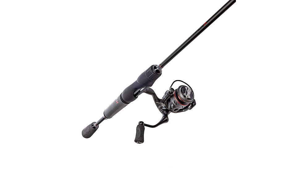 Lew’s Speed Spin CRX Spinning Reel and Rod Combo, 6ft 6in 1-PC Rod, Medium, Fast, SZ 200 Reel, 9+1 Bearings, 6.2-1 Ratio, Speed Gears, Gray/Black/Red, SSC2066MS