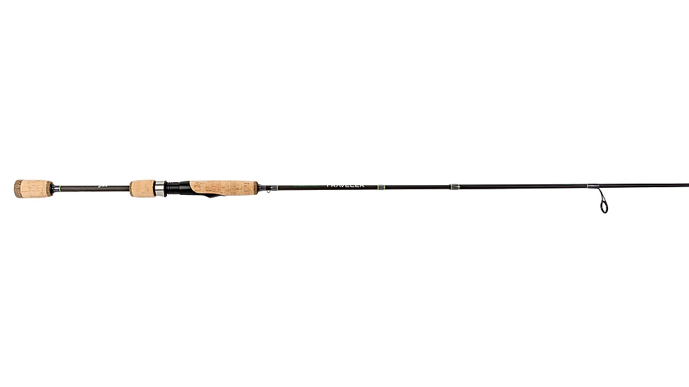 Lew’s Speed Stick Spinning Rod, 6ft 6in, 3-PC IM8 Graphite Rod w/ Light  and Fast, Cork Split-Grip, Fuji Concept O Guides, Hard-Sided Travel Case, Black/Green, LSST66L-3
