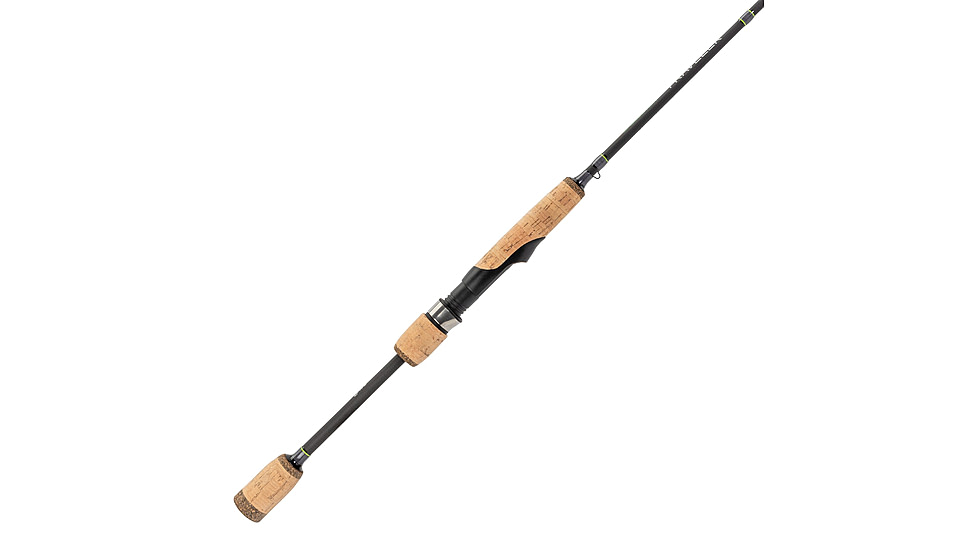 Lew’s Speed Stick Spinning Rod, 6ft 6in, 3-PC IM8 Graphite Rod w/ Medium-Light  and Fast, Cork Split-Grip, Fuji Concept O Guides, Hard-Sided Travel Case, Black/Green, LSST66ML-3