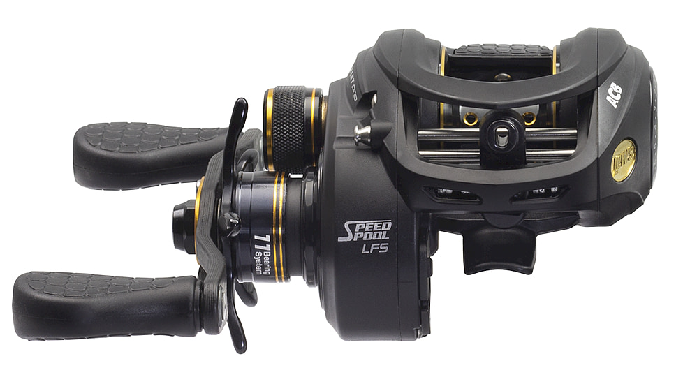 Lew's American Hero Casting Rod, 6ft 10in 1-PC, Medium-Heavy, Fast, IM6 Graphite Rod, Stainless Steel Guides and Inserts, EVA Split-Grip, No Foul Hook Keeper, Black/Blue, AH610MHCG3