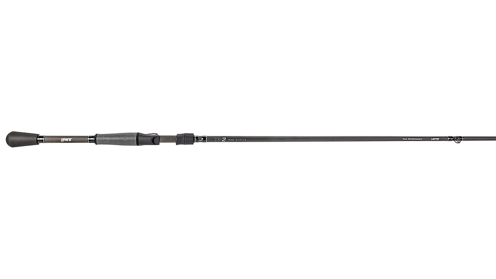 Lew’s TP2 Casting Rod, Crankbait Model, 7ft 2in, 1-PC HM45 Graphite Rod w/ Medium  and Moderate, Winn Dri-Tac Split-Grip, SoftTouch Reel Seat, Black/Gray, TP272M-CB2