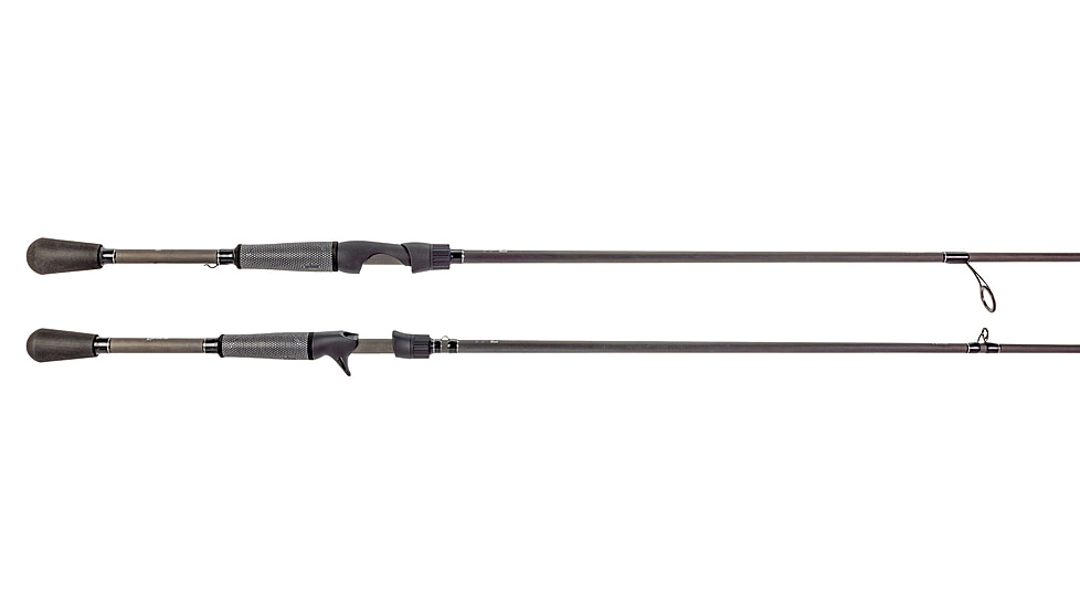 Lew’s TP2 Spinning Rod, 7ft, 1-PC HM45 Graphite Rod w/ Medium  and Fast, Winn Dri-Tac Split-Grip, SoftTouch Reel Seat, No Foul Hook Keeper, Black/Gray, TP270MFS