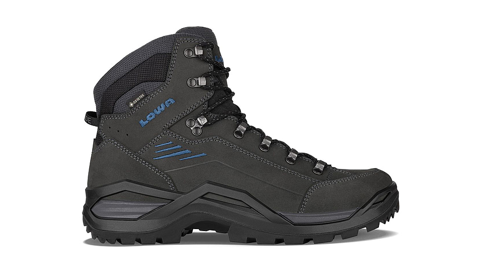 Lowa Renegade Evo GTX Mid Hiking Boots - Mens, Anthracite/Steel Blue, 9, 197827011354