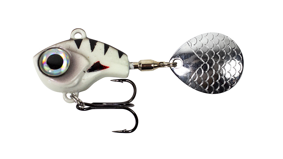 Lunkerhunt Big Eye Tail Spin Jig, Glow, 1.2in &amp; 3/8 oz, BEJ201