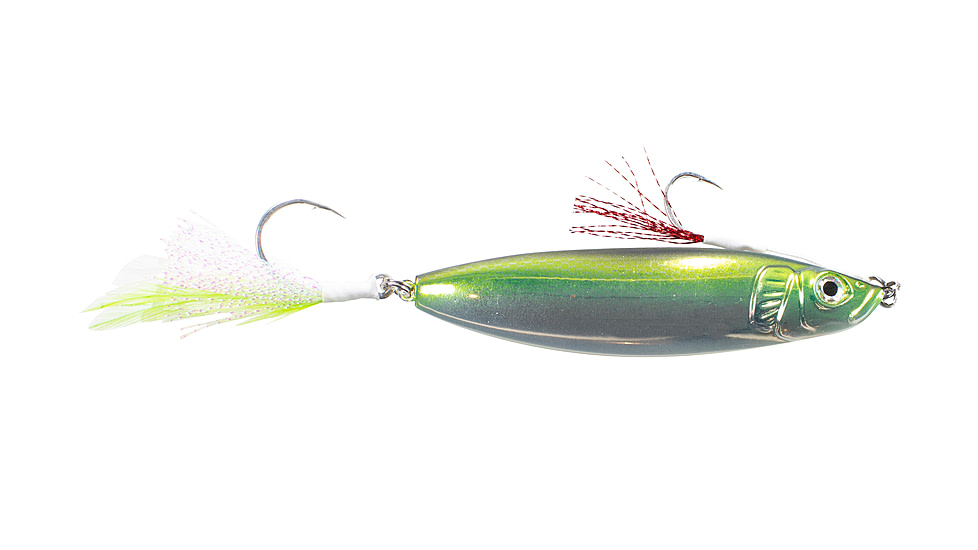 Lunkerhunt Crasher Jig, Chrome Chartreuse, 4in &amp; 2 oz, CJ102