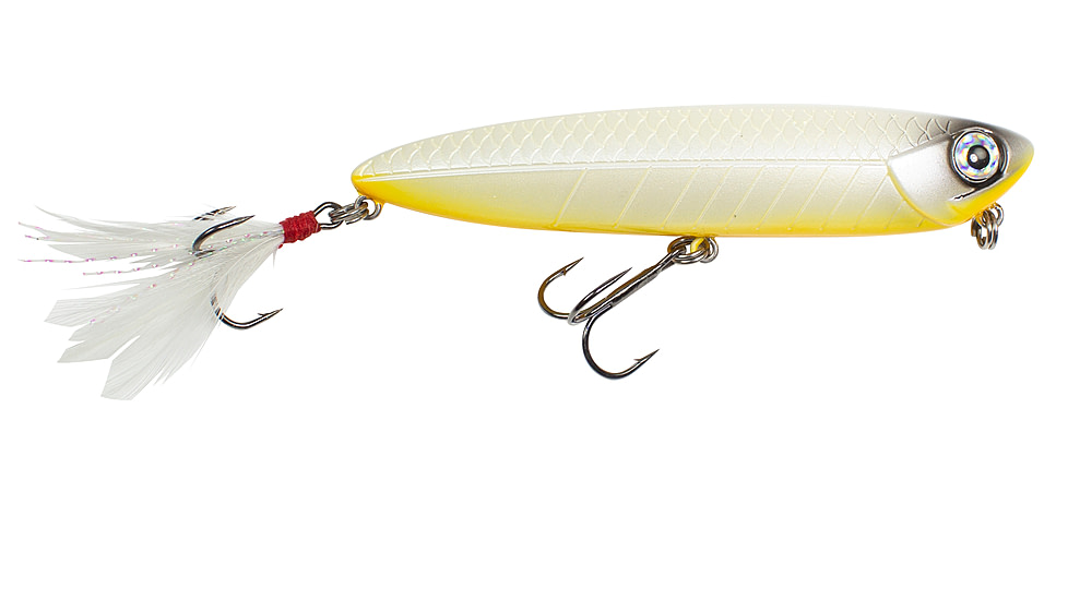 Lunkerhunt Impact Walker Bait, Pearl / Orange, 4in & 1/2 oz, IMWLK03