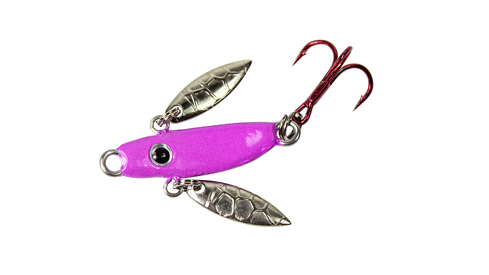 Lunkerhunt Lead Icy Glide Bait, Fluorescent Pink Glow, 1.13in &amp; 1/8 oz, IG05