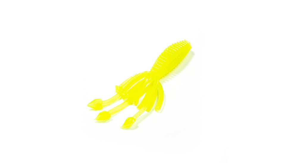 Lunkerhunt Micro Typhon Bait Tube, 10, 1.5in, Chartreuse Glow, MSBTUBE02