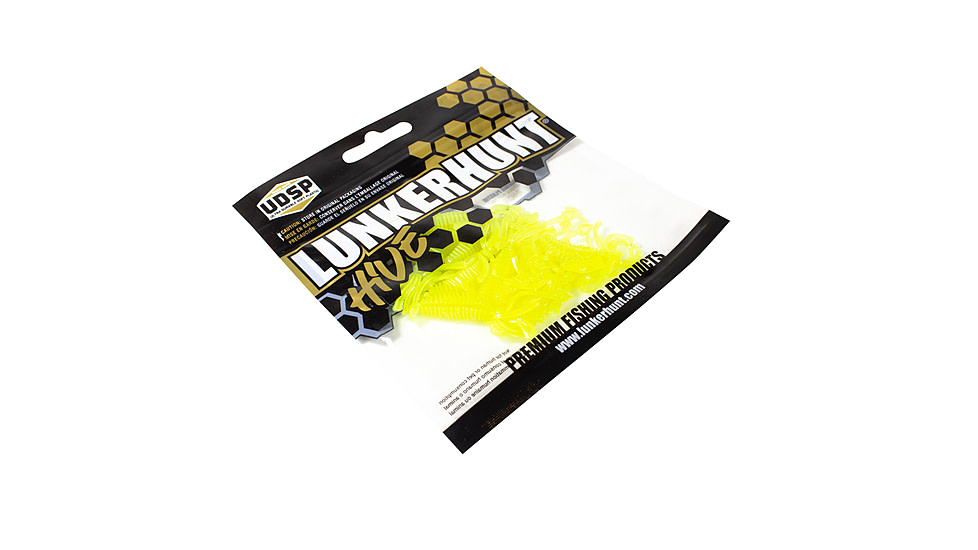 Lunkerhunt Micro Typhon Bait Tube, 10, 1.5in, Chartreuse Glow, MSBTUBE02