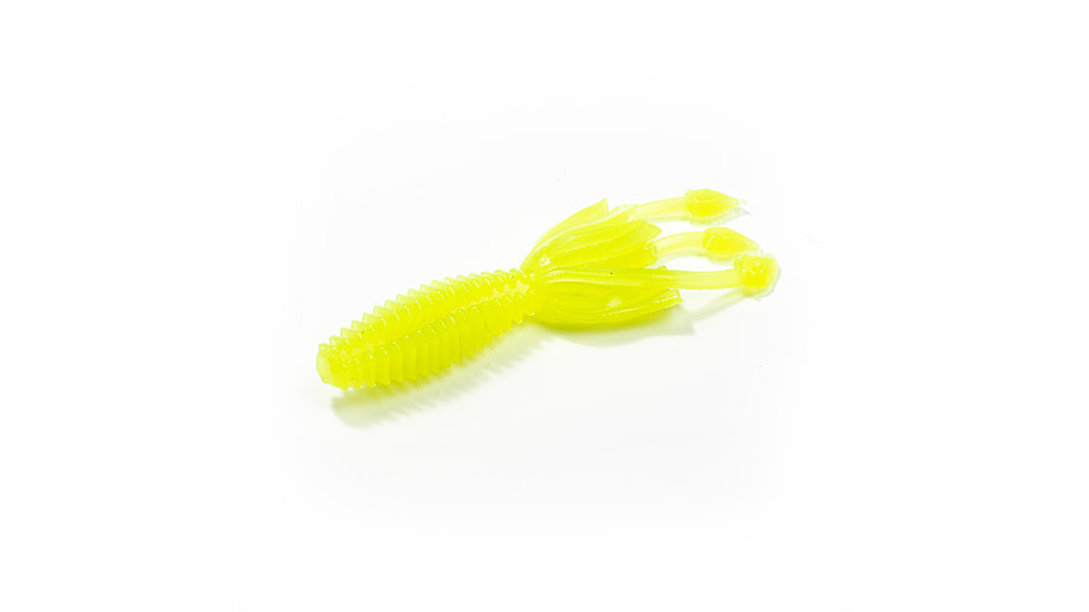Lunkerhunt Micro Typhon Bait Tube, 10, 1.5in, Chartreuse Glow, MSBTUBE02