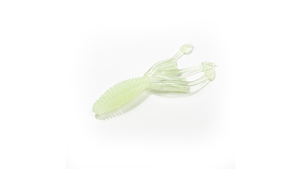 Lunkerhunt Micro Typhon Bait Tube, 10, 1.5in, Glow, MSBTUBE05