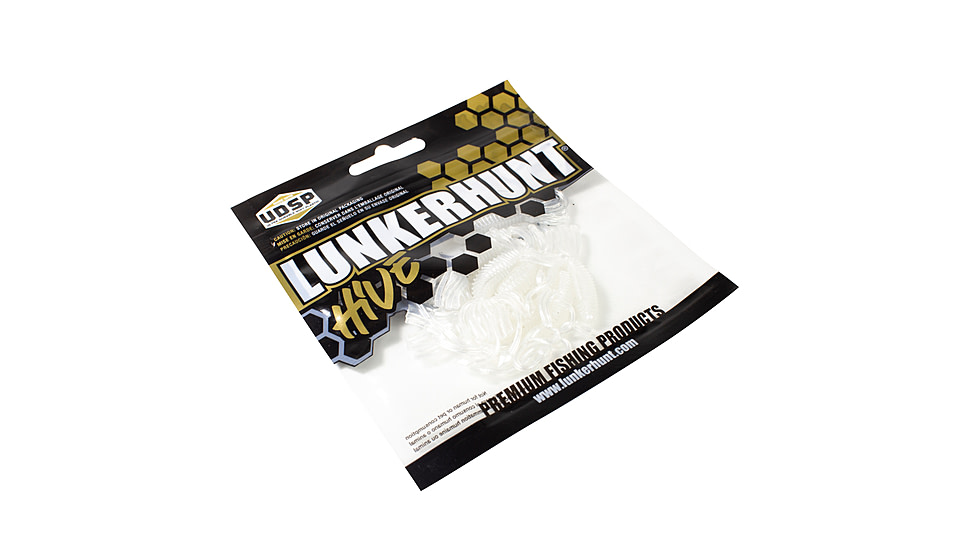 Lunkerhunt Micro Typhon Bait Tube, 10, 1.5in, Pearl White, MSBTUBE06