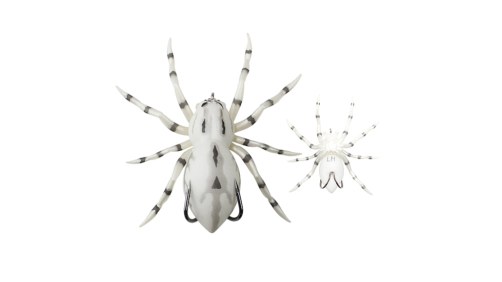 Lunkerhunt Phantom Spider Bait Topwater, 1, 2.25in, White Wolf, LSPIDER06