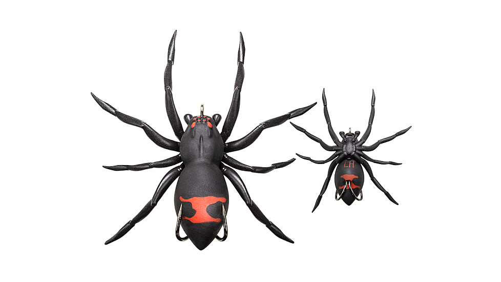 Lunkerhunt Phantom Spider Bait Topwater, 1, 2in, Widow Maker, SPIDER05