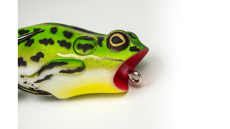 Lunkerhunt Popping Frog Bait Topwater, 1, 2.25in, Green Tea, POP01
