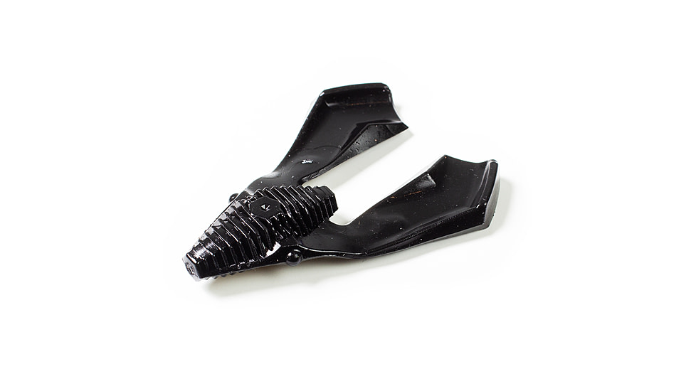 Lunkerhunt Tandem Trailer Soft Bait, 1, 3in, Black, CHKTR02