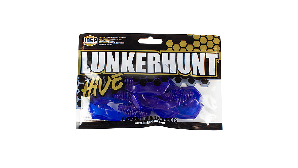Lunkerhunt Tandem Trailer Soft Bait, 1, 3in, Blue, CHKTR05