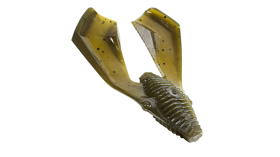 Lunkerhunt Tandem Trailer Soft Bait, 1, 3in, Green Pumpkin, CHKTR01