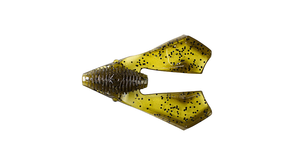 Lunkerhunt Tandem Trailer Soft Bait, 1, 3in, Green Pumpkin, CHKTR01