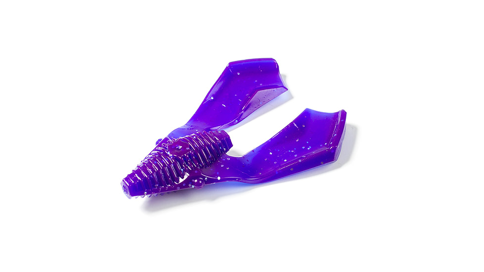 Lunkerhunt Tandem Trailer Soft Bait, 1, 3in, Purple Silver Fleck, CHKTR04