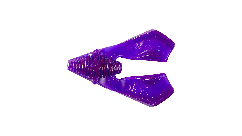 Lunkerhunt Tandem Trailer Soft Bait, 1, 3in, Purple Silver Fleck, CHKTR04