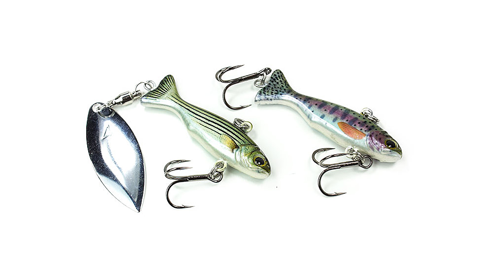 Lunkerhunt True Spin Bait, Rainbow, 1.75in &amp; 3/16 oz, TRSP12