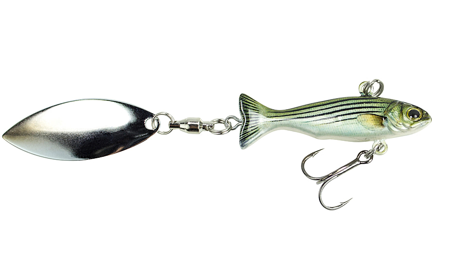 Lunkerhunt True Spin Bait, White Bass, 1.75in &amp; 3/16 oz, TRSP13